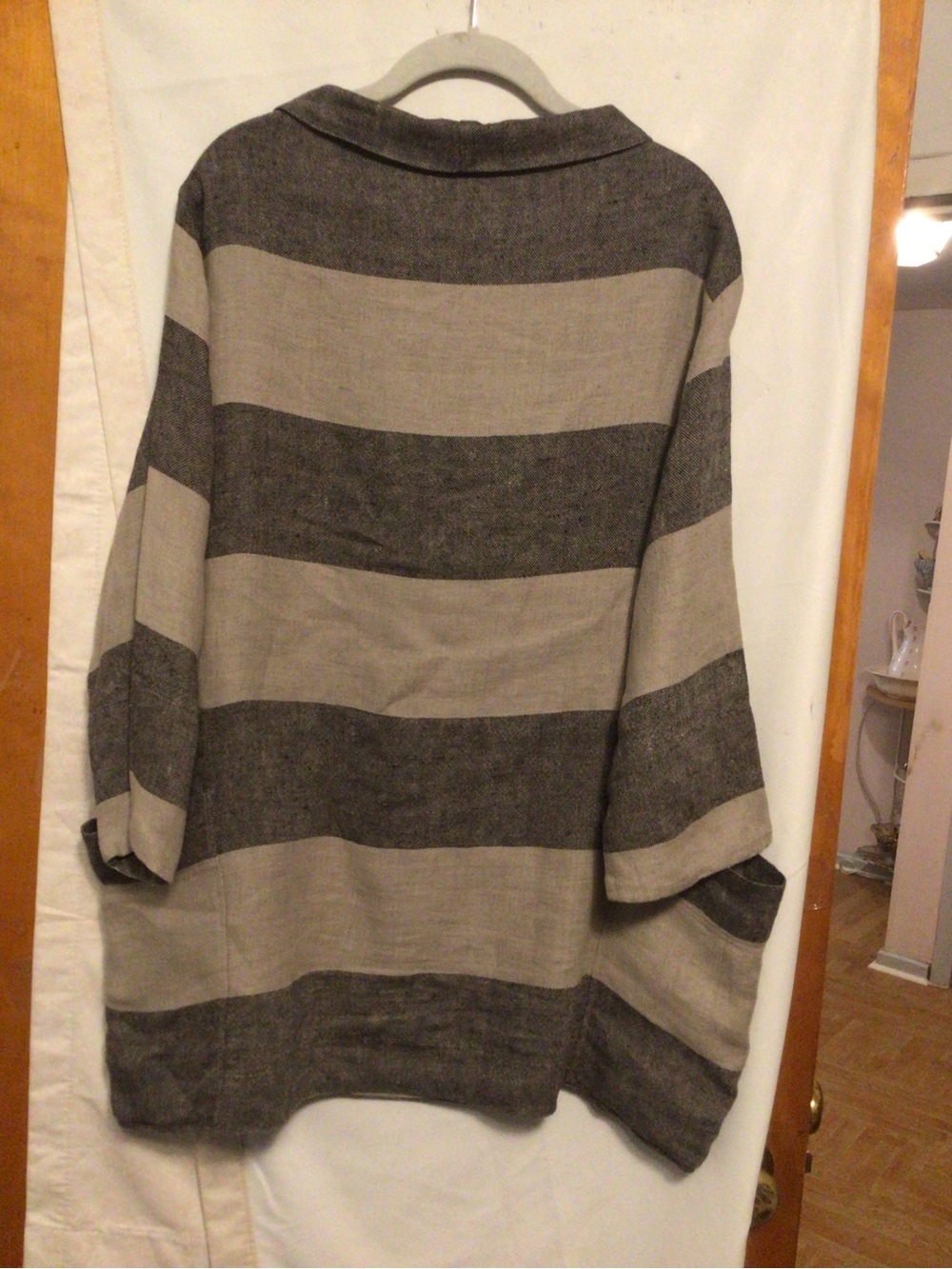 South Street Linen Lagan earthy relaxed fit linen blouse SZ 3 (XL-1X) flowy - Picture 4 of 13